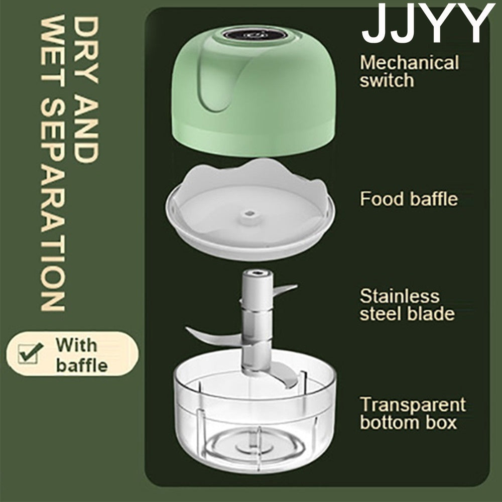 JJYY Electric Kitchen Food Chopper Mini Garlic Masher Crusher USB Portable Meat Grinder Vegetable Chopper for Kitchen Gadgets