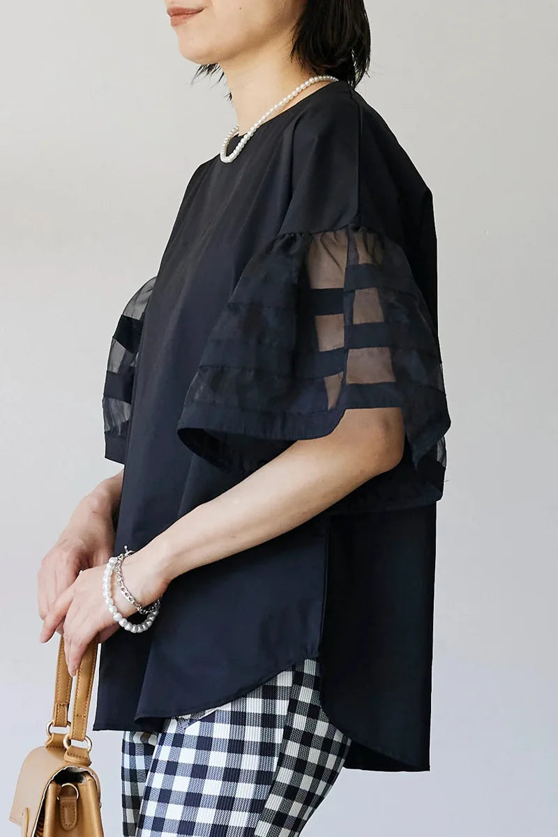 Flare Sleeve Shirts & Blouses Fashion Loose 2026 Woman Blusas New Arrivals Camisas Japan Korean Ropa Mujer Summer Tops