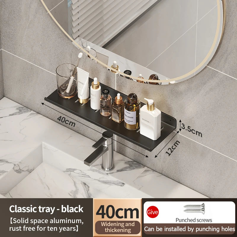 Faucet Storage Tray, Bathroom Storage Rack, Mirror Front Toilet, Washbasin, Washbasin, Bathroom Rack