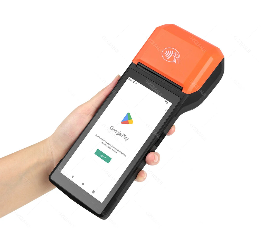 New 4G Android 13 POS PDA Terminal 1D 2D Barcode Scanner Reader Built-in Thermal Receipt Bill Printer Handheld Wifi NFC Loyverse