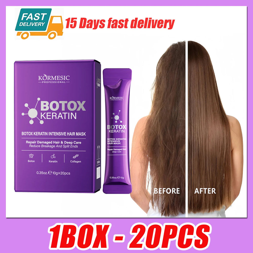 Magical 5 Second Keratin Hair Mask Repair Damage Frizzy Soft Smooth Shiny Hair Deep Moisturize Hair Treat Repair Hair Care Mask