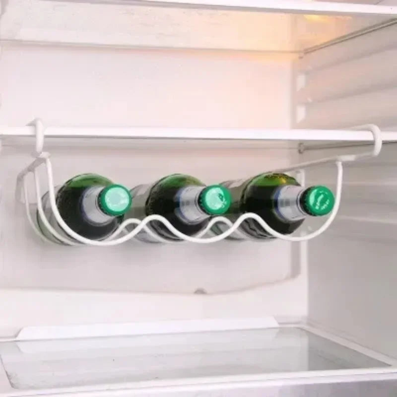 Household Convenience Small Tools Refrigerator Organizer Rack Inside Shelf Beer Wine Bottle Holder Rack Kitchen Storage Shelves