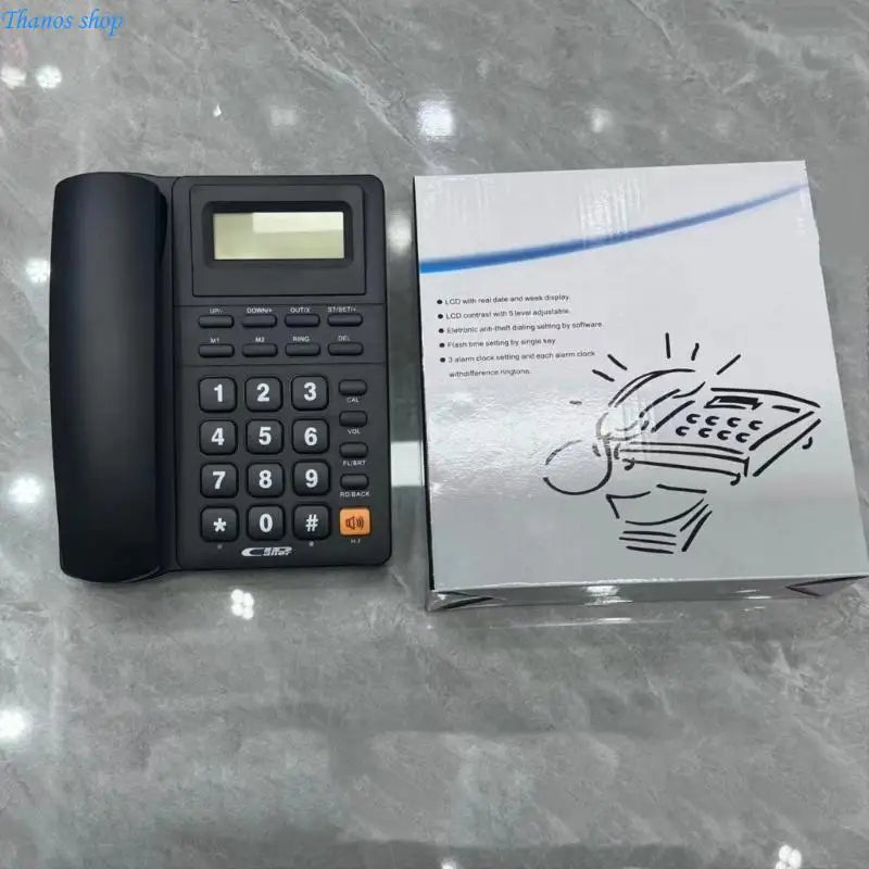 Landline Phones Home Telephone Desk Phone LCD Display with Redial Caller Function for Office, Hotel X37A
