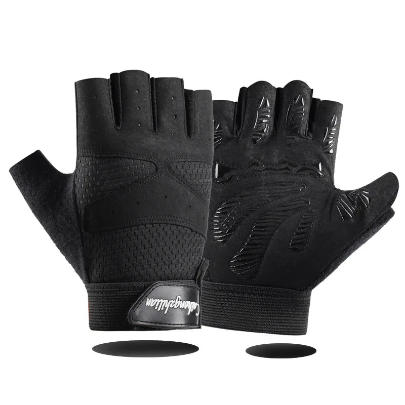 Cycling Fitness Gloves for Men Women Gym Motorcycle Summer Bicycle Fingerless Anti-slip Sports Weightlifting Breathable Gloves