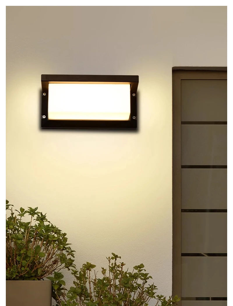 LED Outdoor Waterproof Wall Light 15W Radar Sensing Indoor Bedroom Living Room Outdoor Porch Wall Light Garden Decorative Light