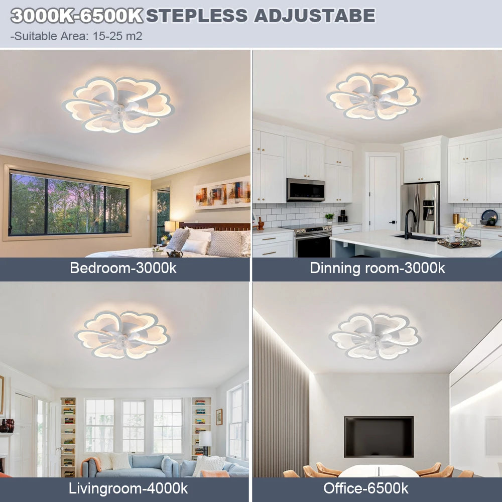 Modern Light Minimalist Living Room Ceiling Electric Fan Nordic Art Restaurant Ceiling Fan Lamps