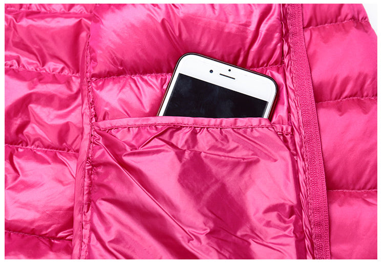 Schinteon Ultralight White Duck Down Jacket Spring Autumn Warm Slim Zipper Women Fashion Light Down Coat 13 Colors S-7XL
