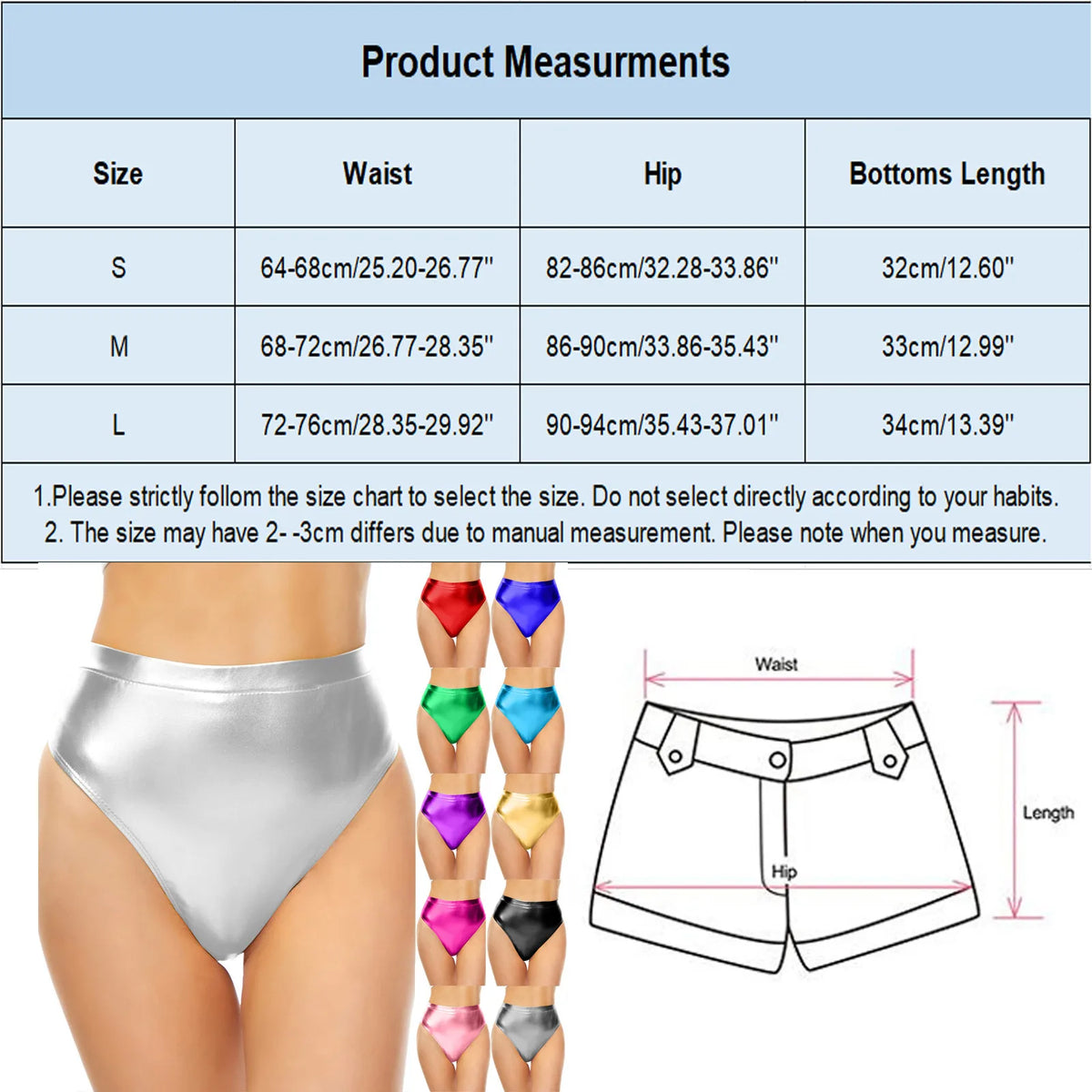 Women's Shiny Booty Shorts Faux Leather Hot Pants Rave Dance Festival Bottoms Pole Dancing Performance Shorts Party Clubwear