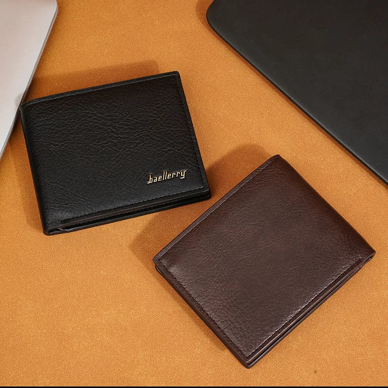Baellerry Men RFID Wallets New Short Card Holder Simple Male Purses Photo Holder Small Coin Bag Zipper Wallet For Men