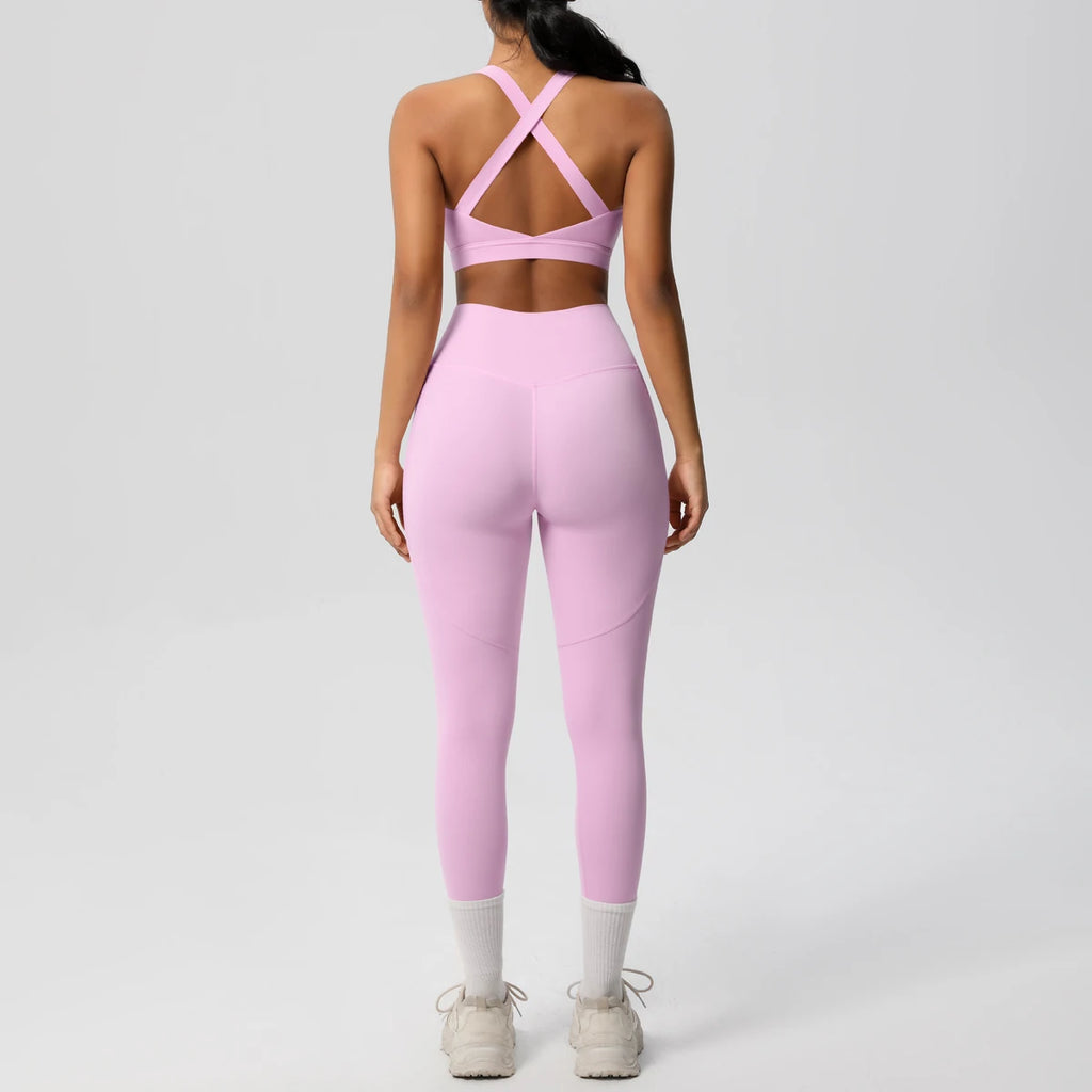 Yoga Suit Sports Set Womens Sportswear Sports Women's Yoga Bra Tummy Control Slimming Booty Leggings Women's Tracksuit