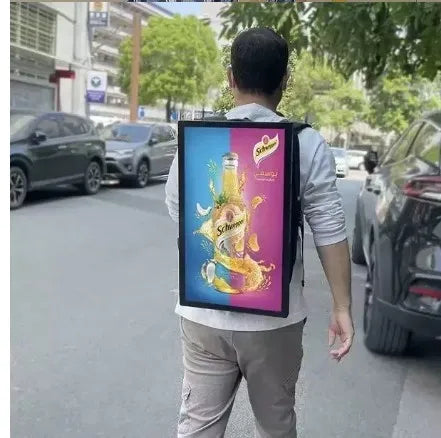LCD LCD charging backpack outdoor promotion mobile display advertising machine