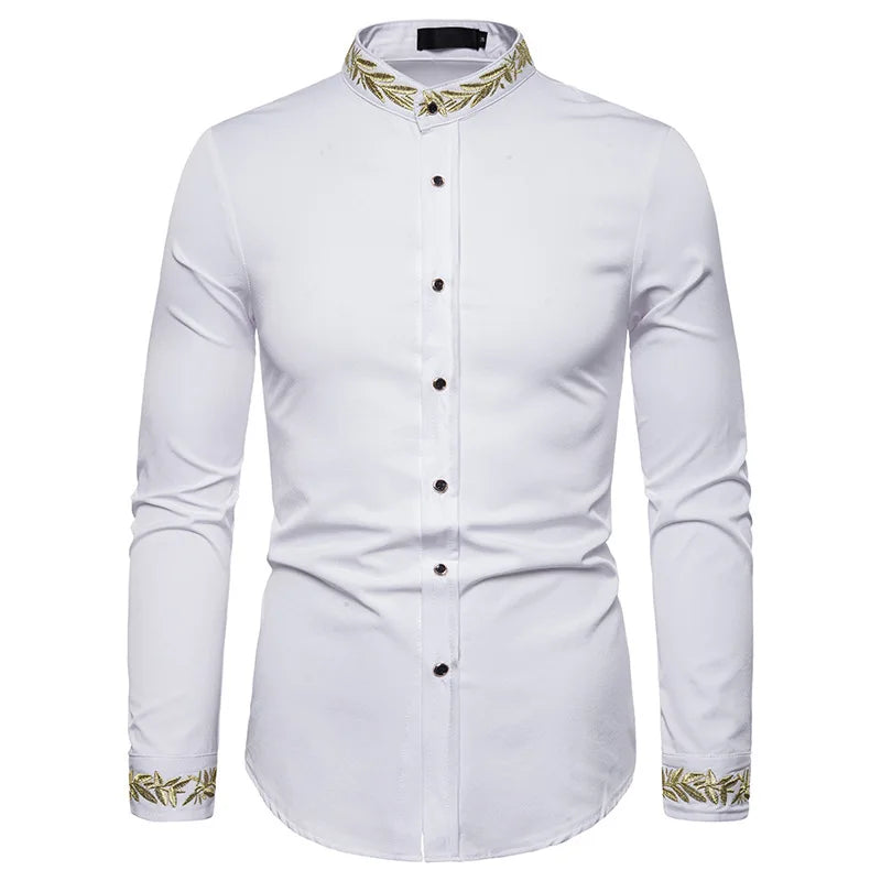 2026 Men's Summer Casual Long Sleeve Shirts Slim Fit Turn Down Collar Shirts Formal Office Business Shirts for Men Tops Big Size