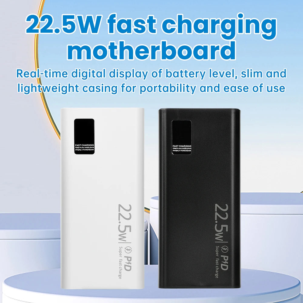 DIY Shell 1260110 Battery Holder Power Bank Case Dual USB Mobile Phone Charger TypeC 20000mAh Battery Storage Box Detachable