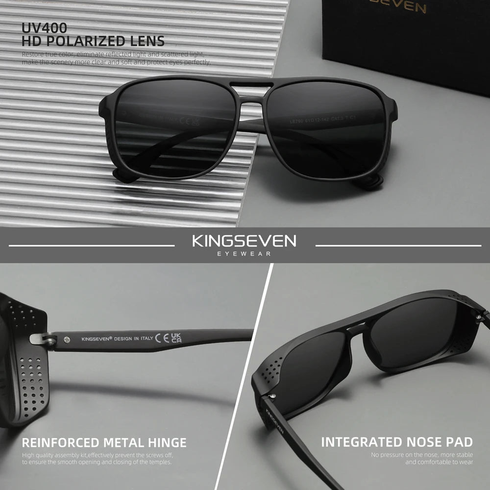 KINGSEVEN Brand 2025 New Sunglasses Retro UV400 Polarized Women Men Glasses Fashion TR90 Outdoor Eyewear