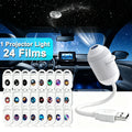 USB Car Interior Roof Star Galaxy Projection Ambient Lighting 360° Adjustable Starry Sky Ambient Projector Light Touch Control