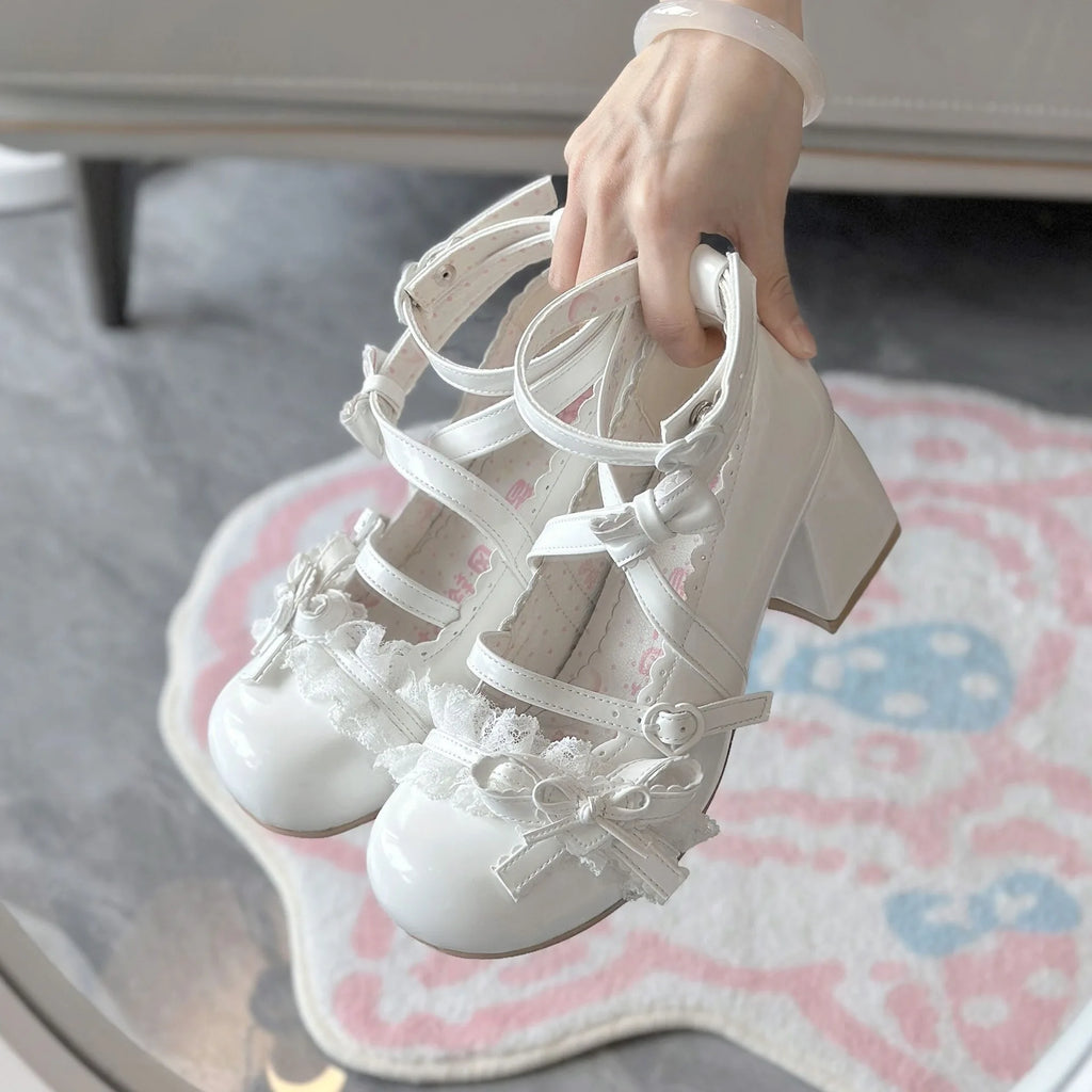 Fashion Princess Style Woman Shoe Spring New Round Toe Heel Simple Versatile Mary Jane Shoes Comfort Non Slip Womens Casual Shoe