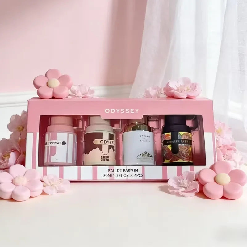 Fresh Floral Fruity Scent Eau De Parfum Set Portable Long Lasting Perfume for Women Men Daily Use Fragrance Gift Kit