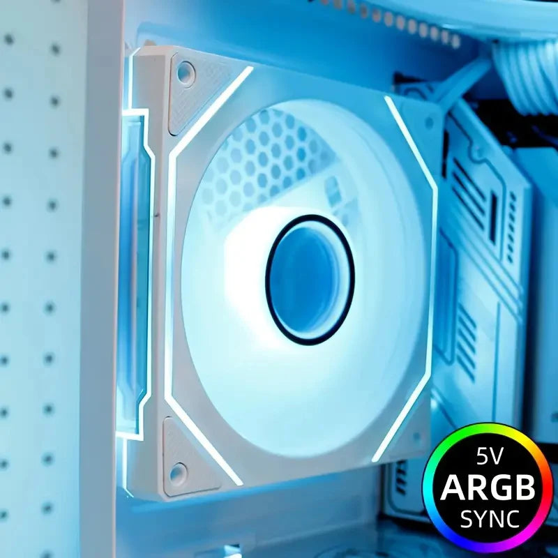 PRISM IV PRO Case Cooling Fan 120mm 5V 3 PIN ARGB, 12V 4 PIN PWM, for CPU & Case,Infinity Mirror Series,1650 RPM, 65 CFM