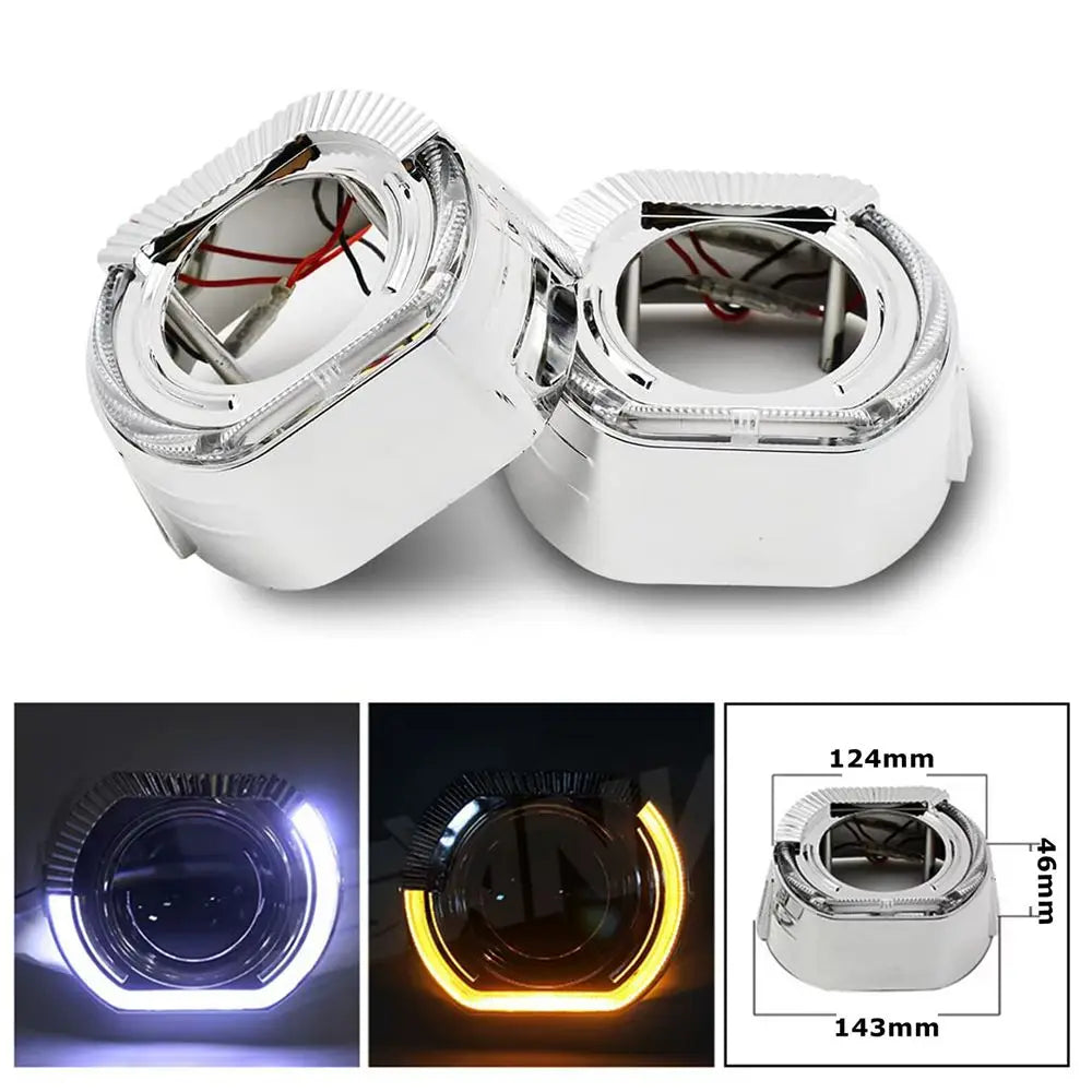 90W 2 PCS 3.0 Inch Blue Bi LED Projector Lens Universal Headlight Retrofit For H1 H4 H7 H11 Auto Light Headlamp Car Accessory