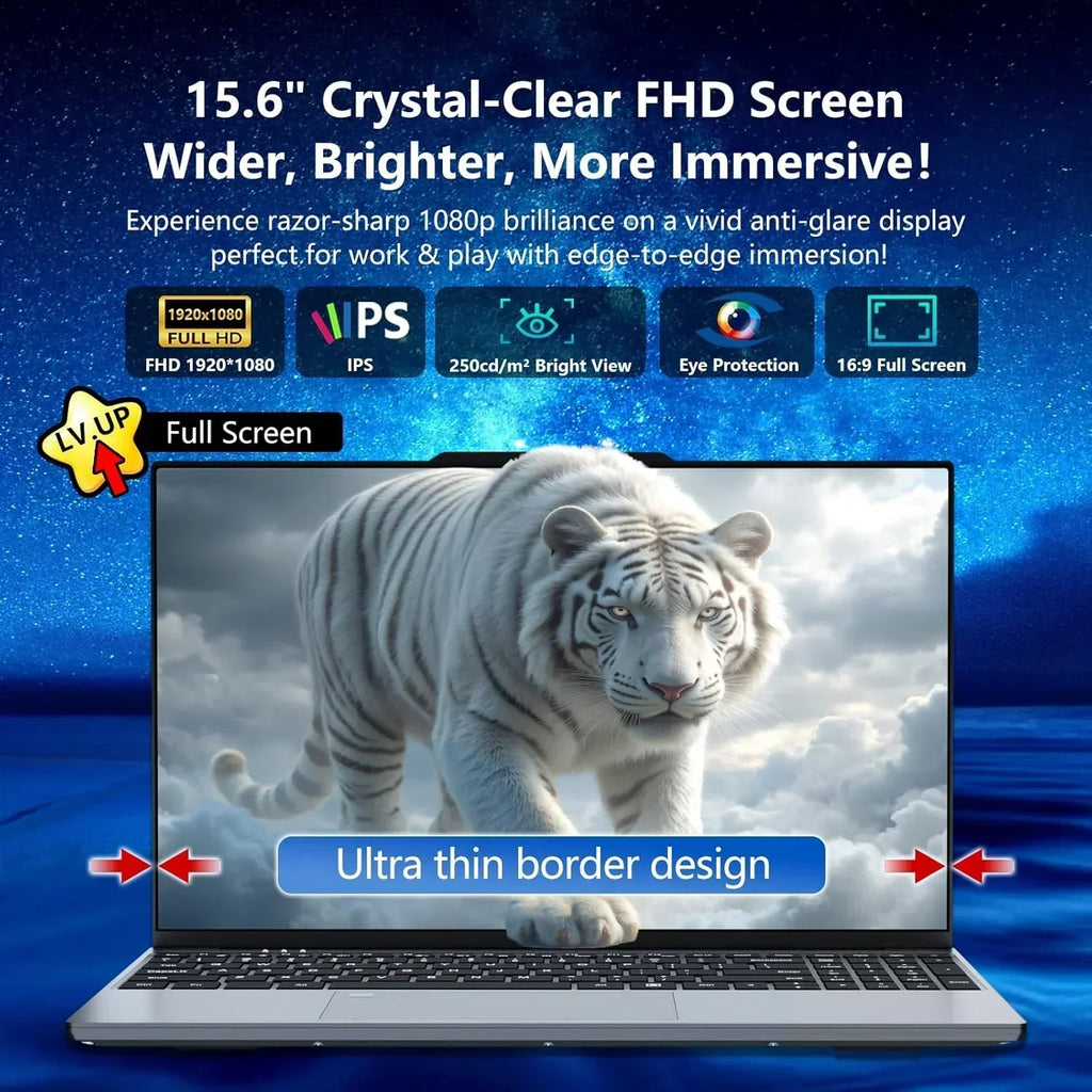 15.6 Inch FHD IPS Notebook 120Hz Screen Intel i9-9880H 32GB RAM 2TB Fast SSD Backlit Keyboard Long Lasting Battery