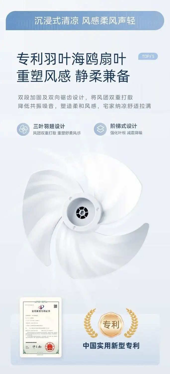 Intelligent voice air circulation fan, electric fan, silent household vertical floor fan, remote control for high wind power