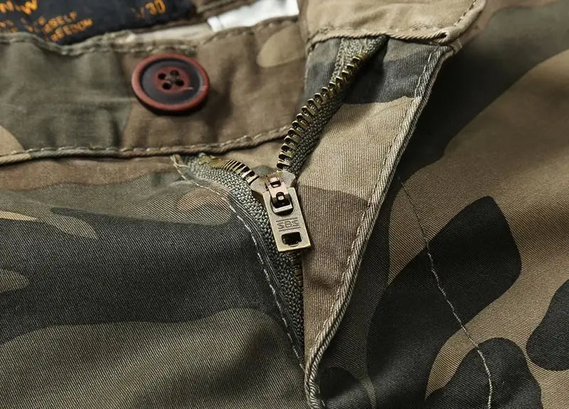 Korean Fashion Camouflage Shorts for Men's Casual Stretch 2025 Summer New Slim Fit and Wear-resistant Shorts Male Clothing