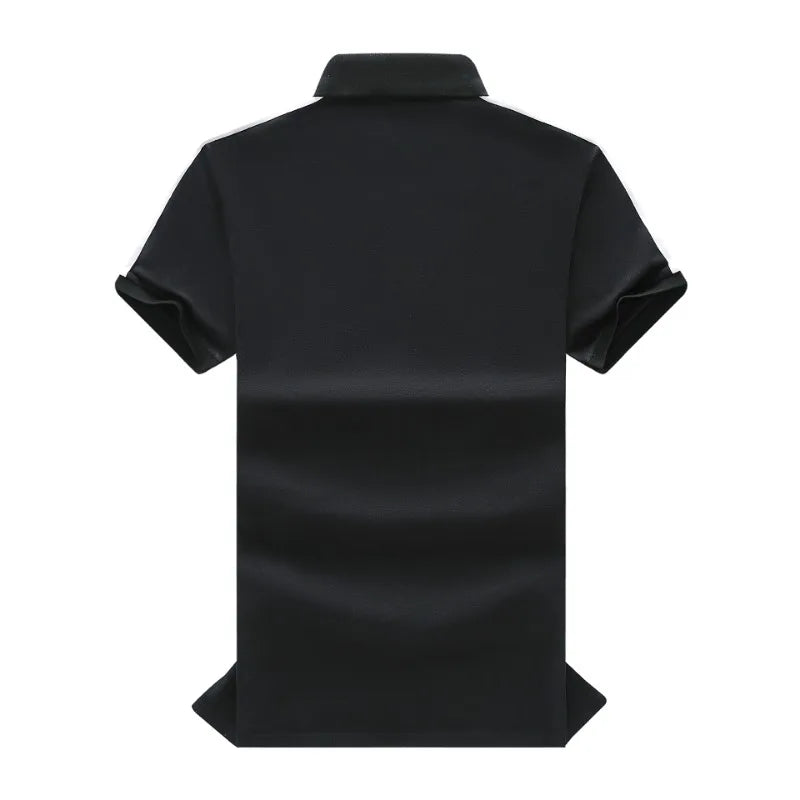 Plus Size 7XL 100% Cotton Summer Men's Polo Shirts Luxury Short Sleeve Contrast Color Letter Embroidery Simple Casual Male Tees