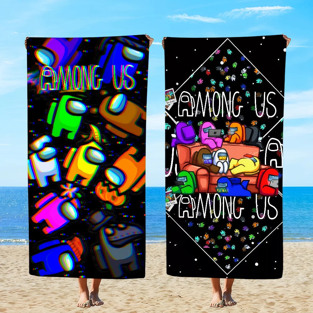 Towel Textile Bathrobe A-AmongS-ES Beach Quick-Drying Game Lightweight Portable Camping U-US-ES Swim Pool Travel