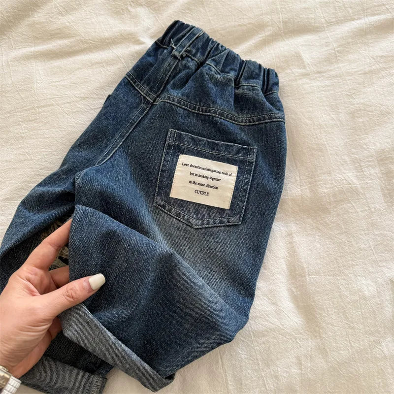 1 2 3 4 5 6 7 Years Boys Denim Pants Spring Autumn Casual Kids Pants Hole Birthday gift Fashion Boys Outdoor Children Clothing