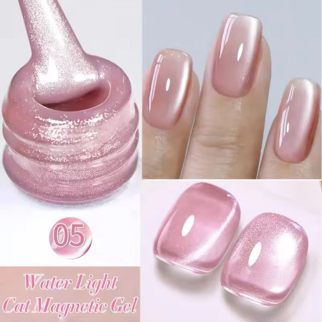 1-12pcs WS Summer Nails White Pink Blue Black Glass Bead Magnetic Gel Nail Polish Semi Permanent UV Soak Off Nail Art Decoration