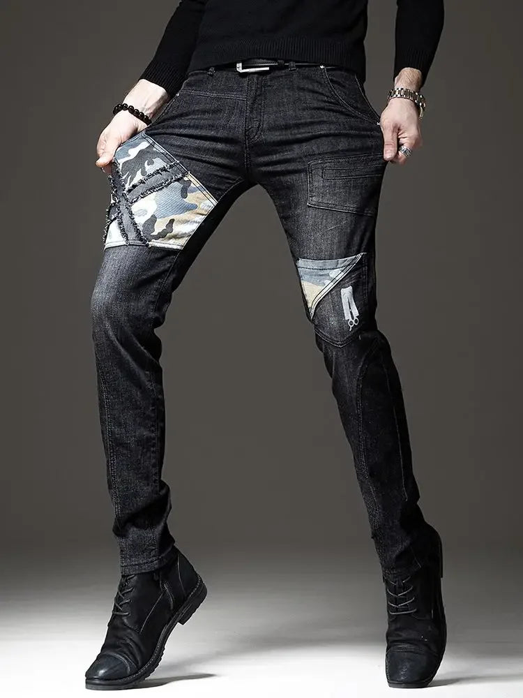 Trousers Jeans for Work Wear White Men Man Cowboy Pants with Print Y2k Vintage Xs Washed 2025 Trend Goth Classic Luxury Retro