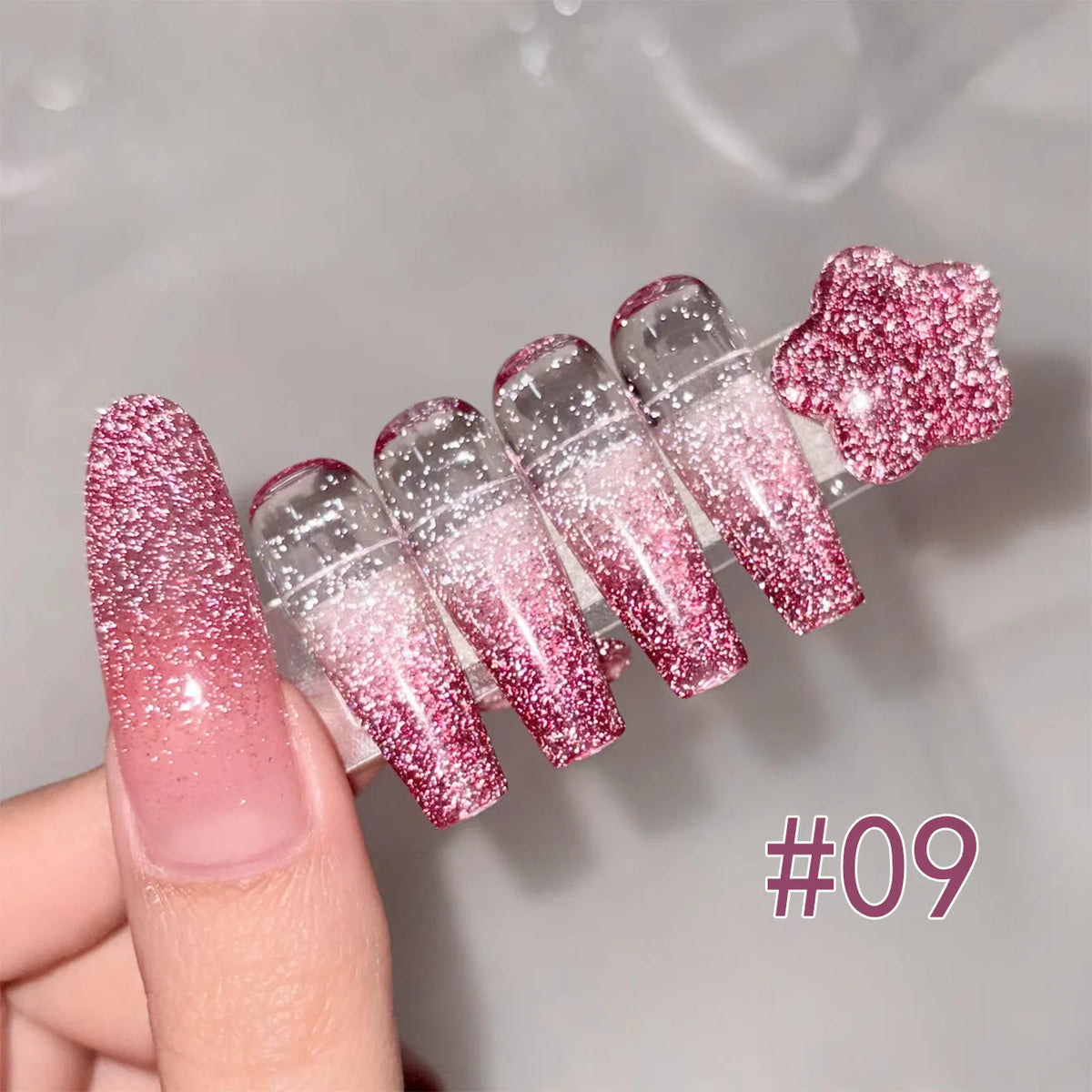 1-12pcs Wine Red Flash Crushed Strobe High Density Diamond Glitter Gel Nail Polish Black Nails Red Nails White Nails