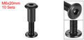 Uxcell 10 Sets M6 Screw Post Fit for 5/16"(8mm) Hole Dia 16mm-50mm Leather Fastener kitchen Furniture Cabinet Connectors Free