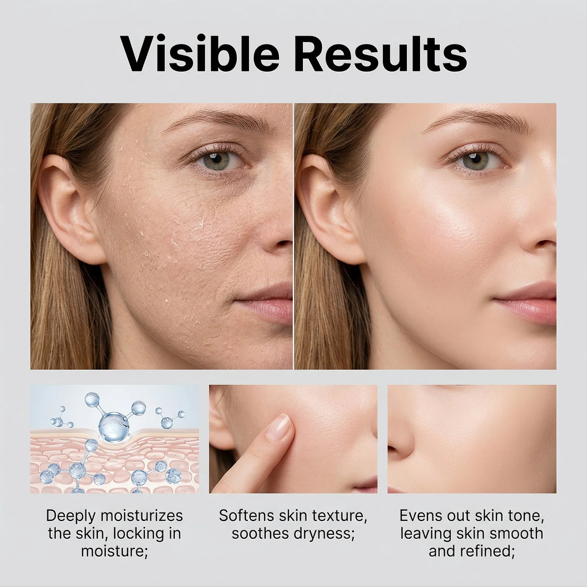 PDRN Hyaluronic Acid 100 Moisturizing Cream,Boost Facial Collagen Deep Hydrate Korean Glow Skincare Lightweight Face Moisturizer