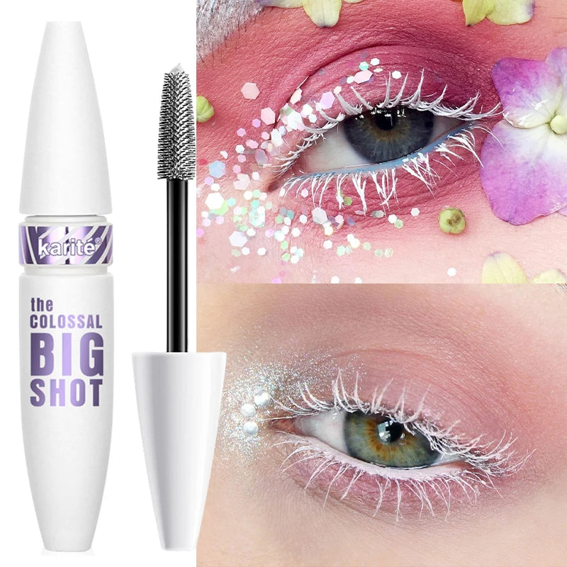 White Mascara Primer Waterproof Anti-Smudge Eyelash Base Cream Thicken Lengthening White Mascara Cosmetic Eye Makeup Tool