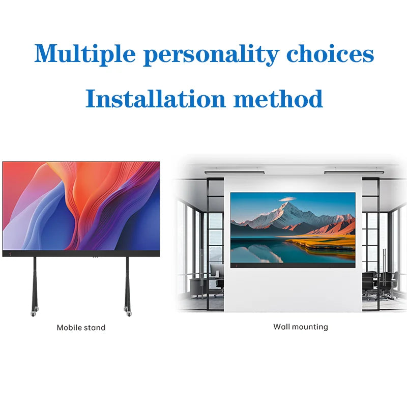 75 85 Inch 4K Android Interactive Flat Panel 20 Points Multi Touch Screen Aluminum Frame Smart Whiteboard
