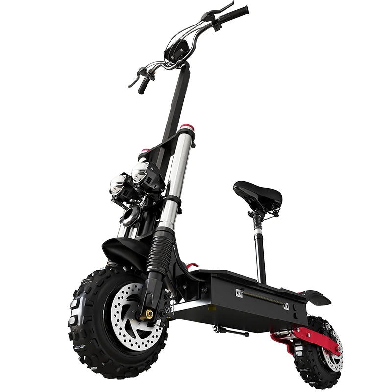 1200W-6000W SingleDual Motor Electric Scooter Adults 72V 60V 52V 48V Off Road Winter Snow Anti-Slip Foldable E-Scooter