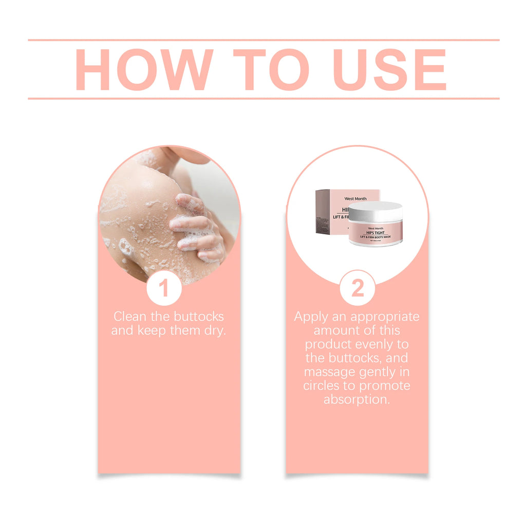 West Month Buttock Moisturizing Cream Buttock Care Firming Hydrating Moisturizing Lifting Nourishing Massage Care Cream