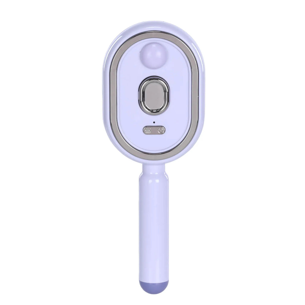 Electric Steam Brush with Water Spray Portable Cordless Hair Tool Anti-Static Red Light Hair Brush for Both Long & Short Hairs