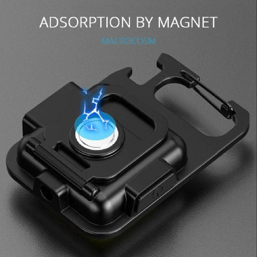 Home 3 Lighting Modes for Camping Super Bright MINI COB Keychain Flashlight Charging Lamp Camping Lights with Magnet
