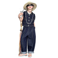 Summer teen Girls Denim Set 2024 Child Sleeveless Cowboy vest+Wide leg pants Two Piece junior kid jeans suit child outfits 10 12