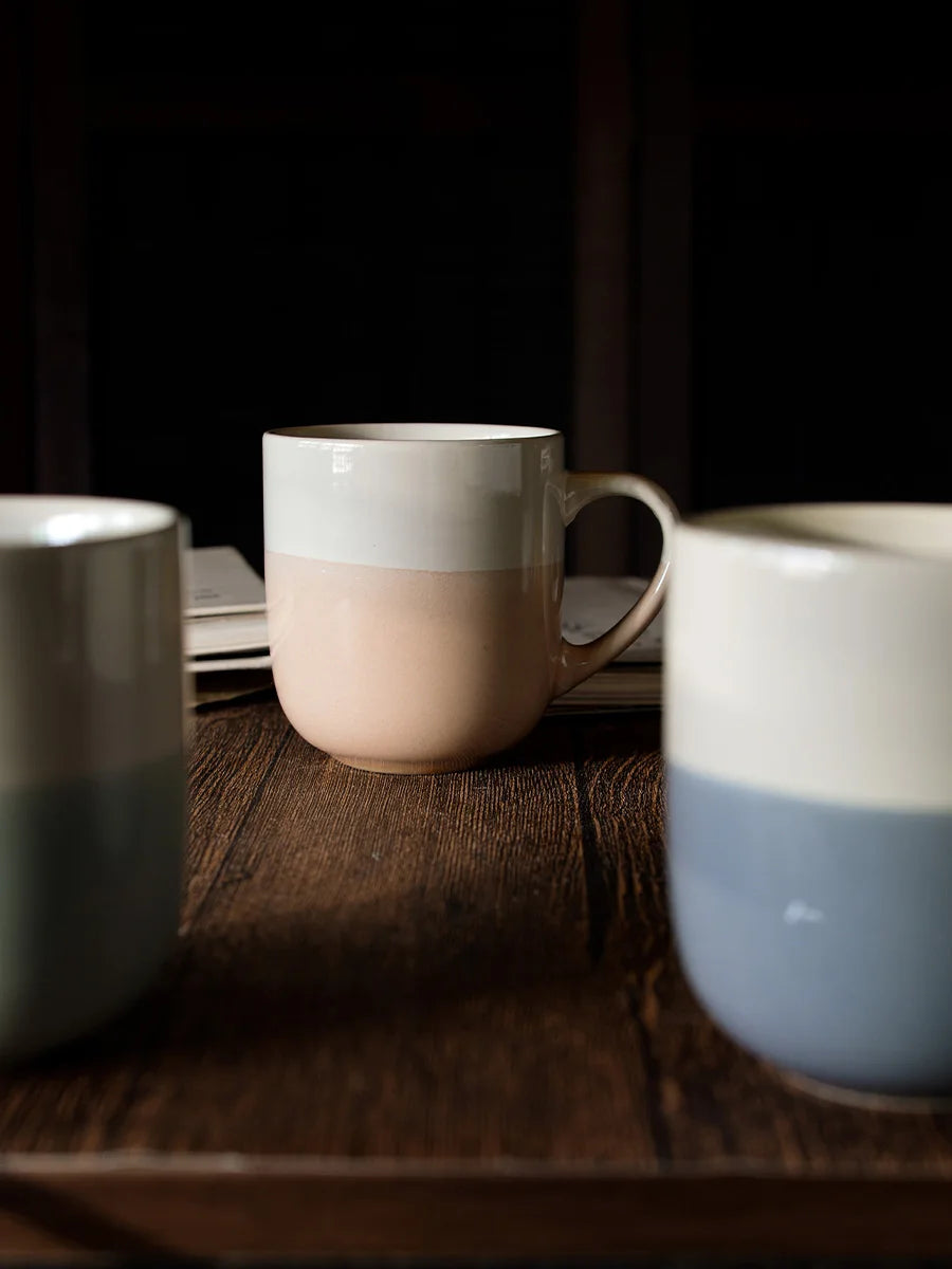 Simple Ceramic Coffee Mug Creative Color Collision Water Cup Home  Color Glaze Ceramic Cup Three Decades Home Goods