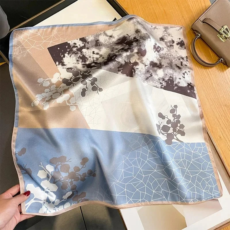 Nature Silk Neck Scarves Lady Foulard Lovely Strawberry Print 100% Real Silk Square Scarf for Women Bag Ribbon Hairband Kerchief