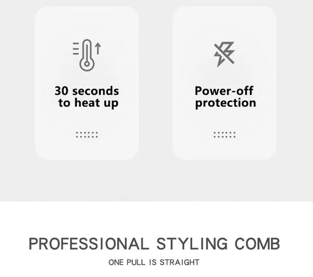 Curling Hair Straightener Hot Comb Electric Straighten Hair Brush Styling Tool Electric Hair Curler Brushes Salon Equipment
