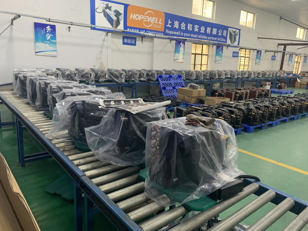 110V 220V High Quality Marine Chiller R410a Hopewell Yacht Boat Air Conditioner Seawater Cooling