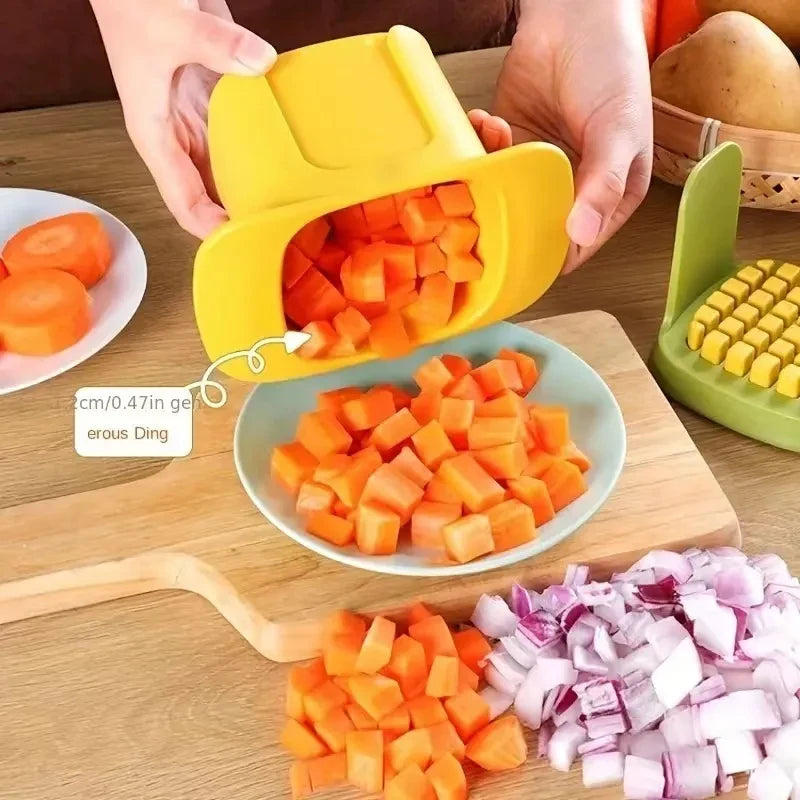 1PCS Multifunctional Vegetable Chopper Onion Dicer French Fries Cutter Kitchen Cucumber Potato Slicer - Essential Kitchen Tool