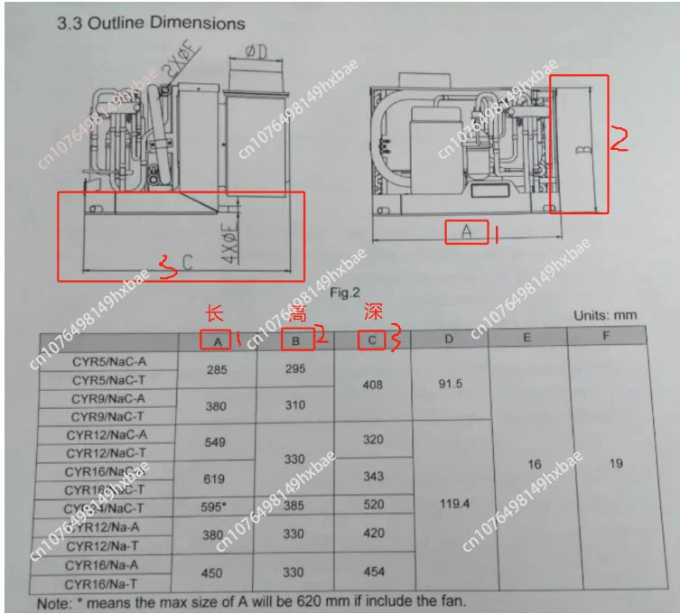 Self-contained Marine Air Conditioner for Boat 9000Btu 16000Btu 24000Btu optional Water Cooled Chiller Vessel