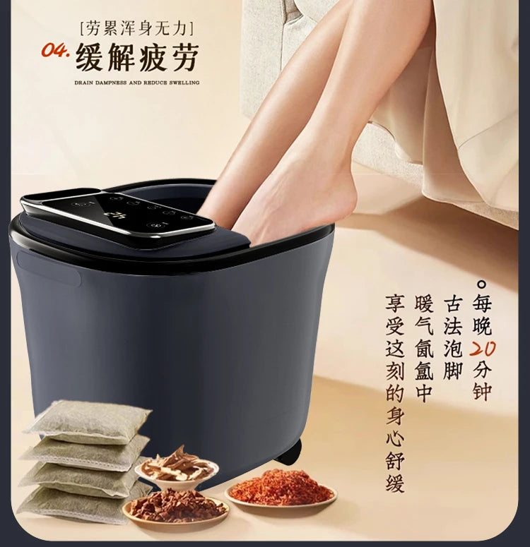 Foot Bath Electric Automatic Foot Spa with Massage Deep Footbath Machine for Home Use Constant Temperature Electric Foot Warmer