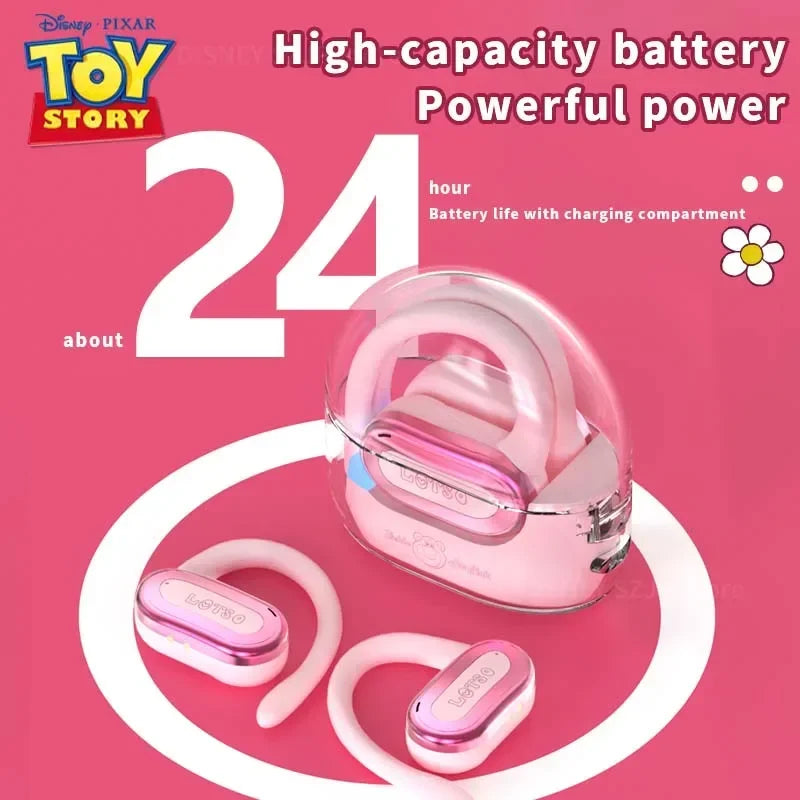 Cartoon OWS Earphones Bluetooth Wireless Lotso Earbuds HIFI Stereo HD Call Sports Gaming Headset Noise Reduction Long Standby