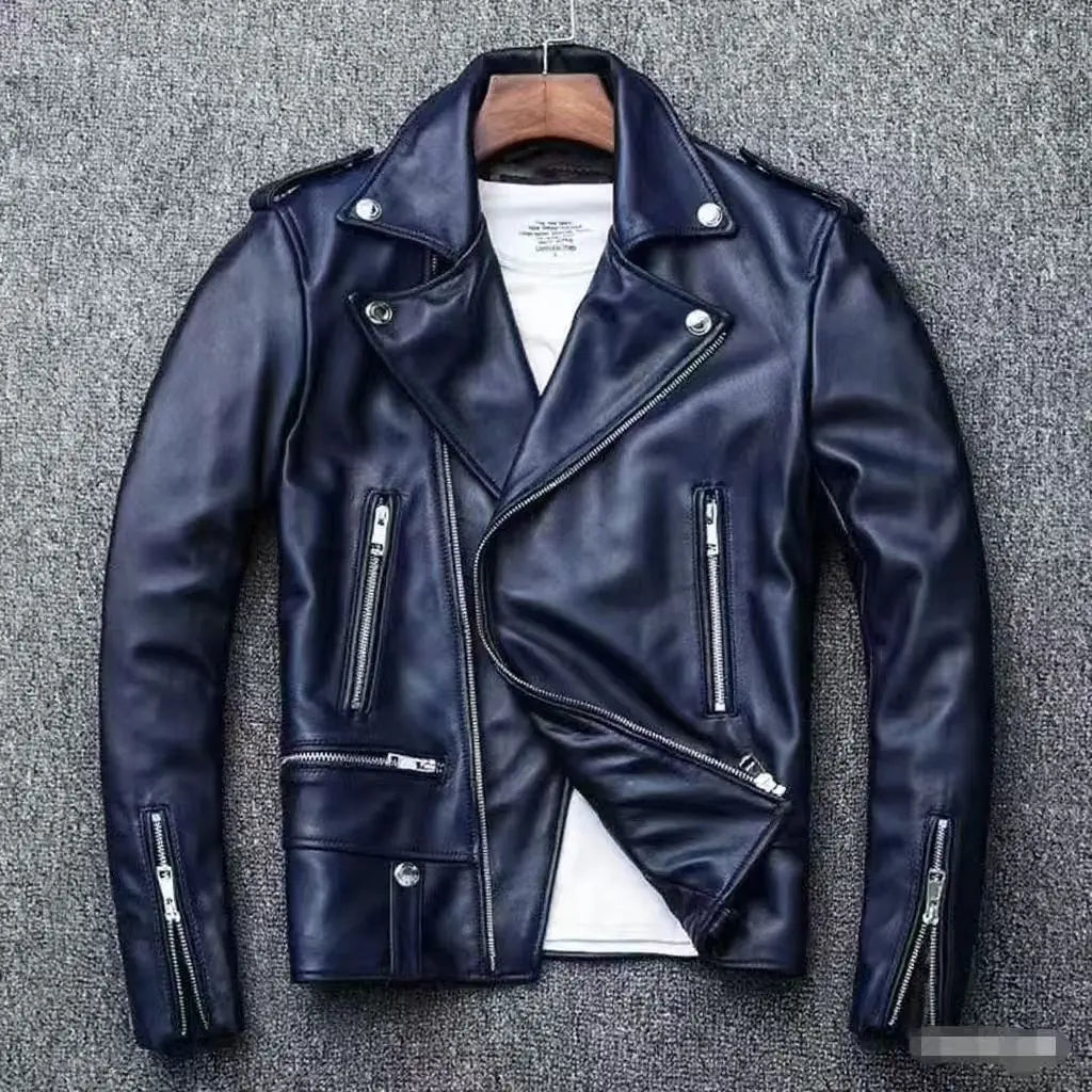 Hong Kong Style Men Leather Jacket Trendy Lapel Men Spring Autumn Top New Style Youth Retro Outerwear High Grade Couple Jacket